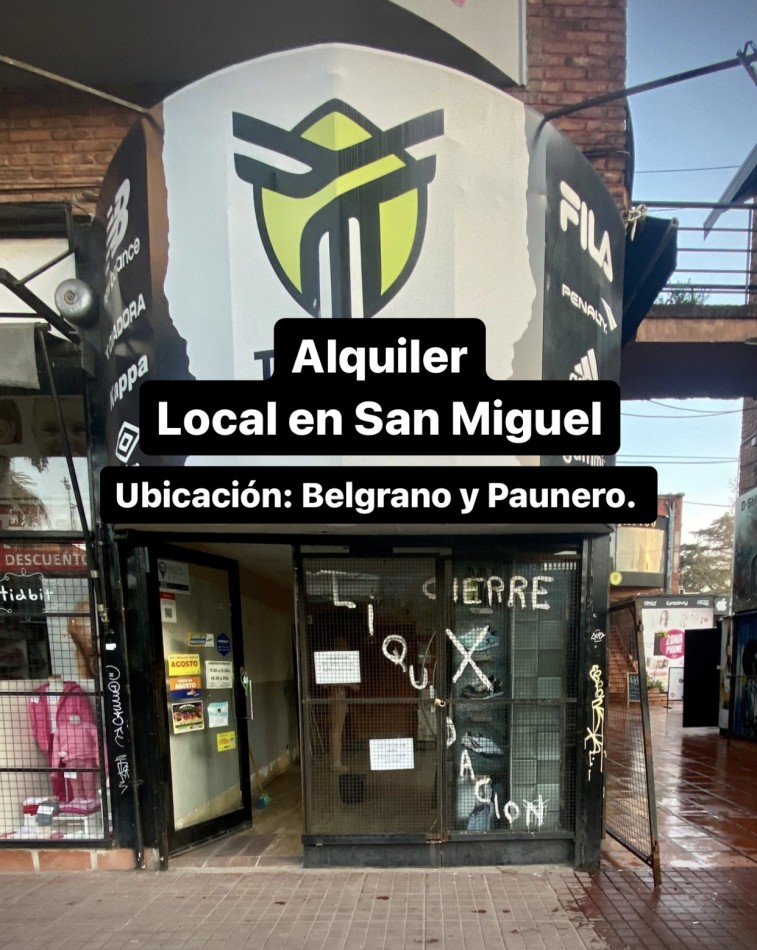 Alquiler Local en San Miguel.