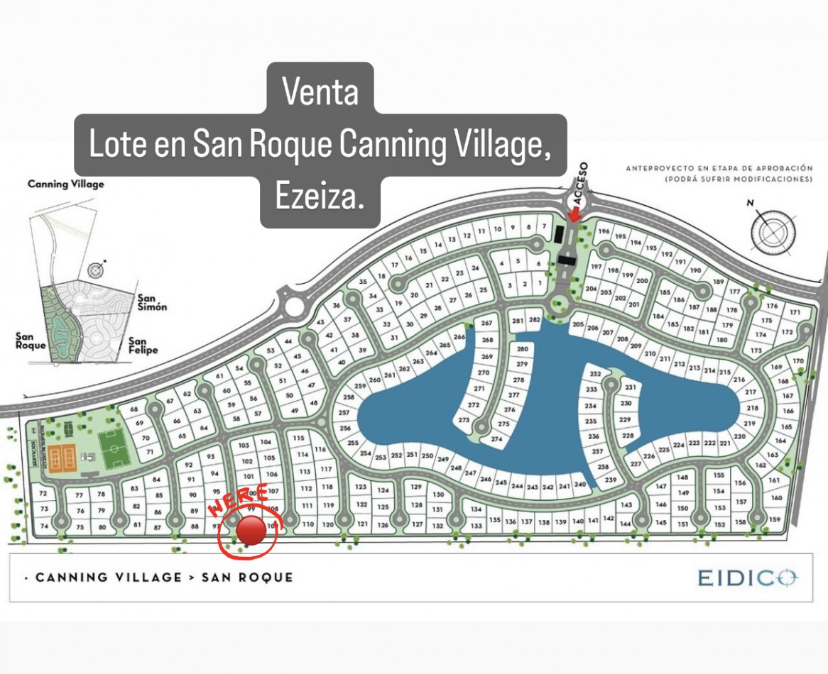 Lote Barrio San Roque, Canning. 