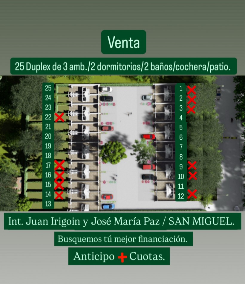 Venta Duplex en Obra.