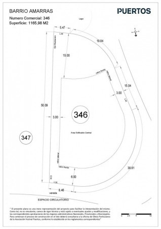 Lote N°346 en Barrio Amarras, Puertos / Escobar.