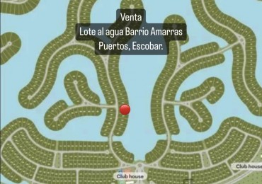 Lote al Agua en Amarras, Puertos, Escobar.