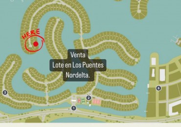 Lote Barrio Los Puentes Nordelta. 