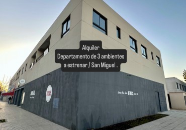 Dpto. 3 amb. en San Miguel a estrenar. 