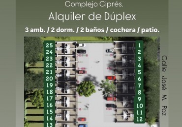 Duplex en alquiler.